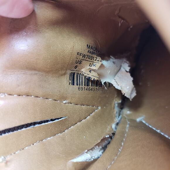 Vintage Fossil Womens Size 6 Brown Slip On Mule Clog Shoes DAMAGED - Picture 13 of 13